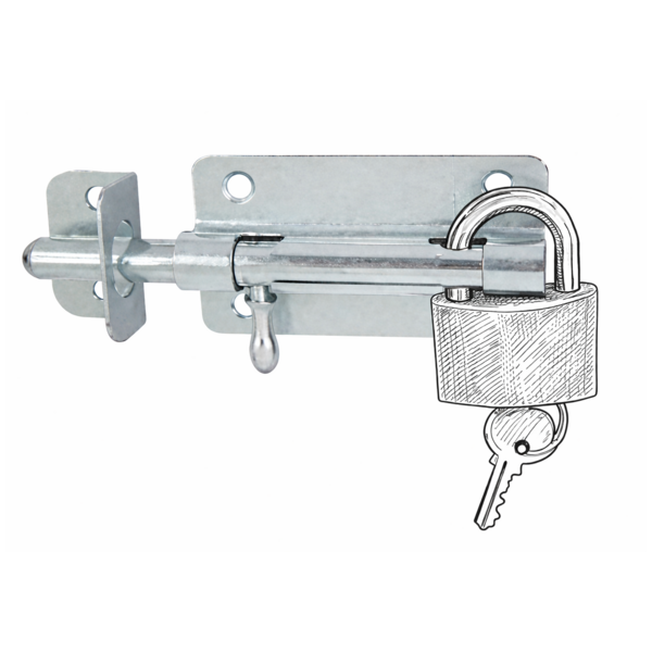 Verrou porte cadenas