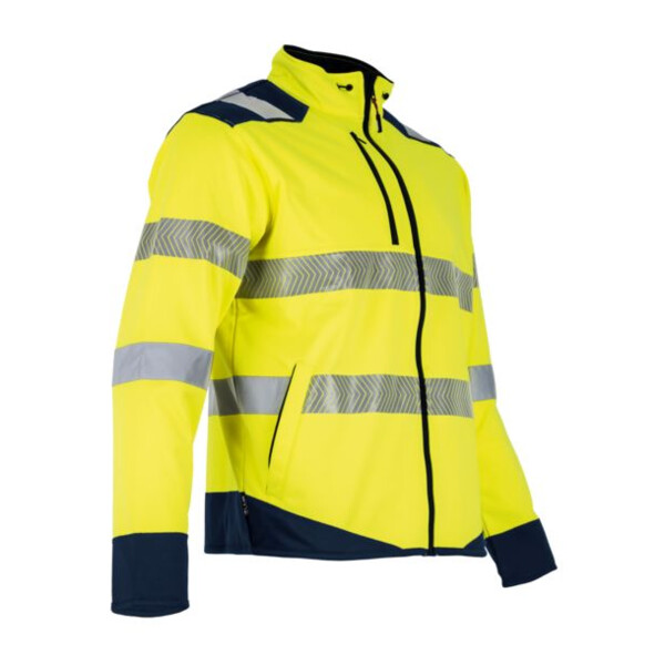 Veste haute visibilite flash marine/jaune