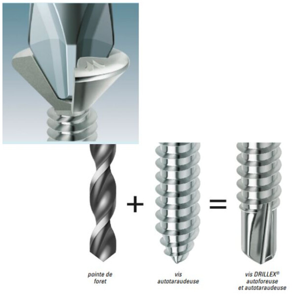 Vis autoperceuse pvc drillex - bte 200