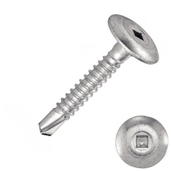 Vis autoperceuses tête crantée large carrée