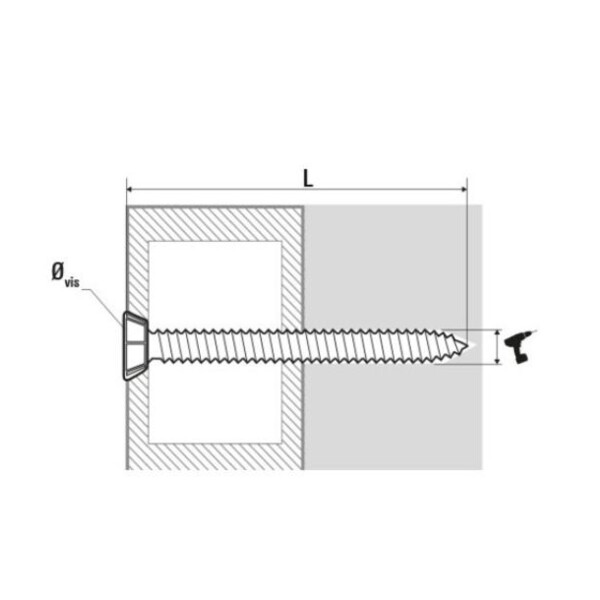 Vis béton tête large sans capuchon