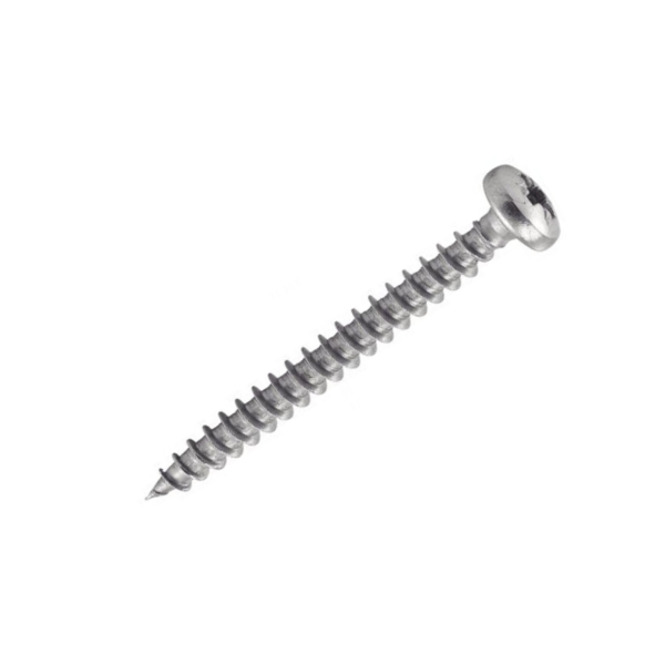 Vis bois inox tête ronde pozi