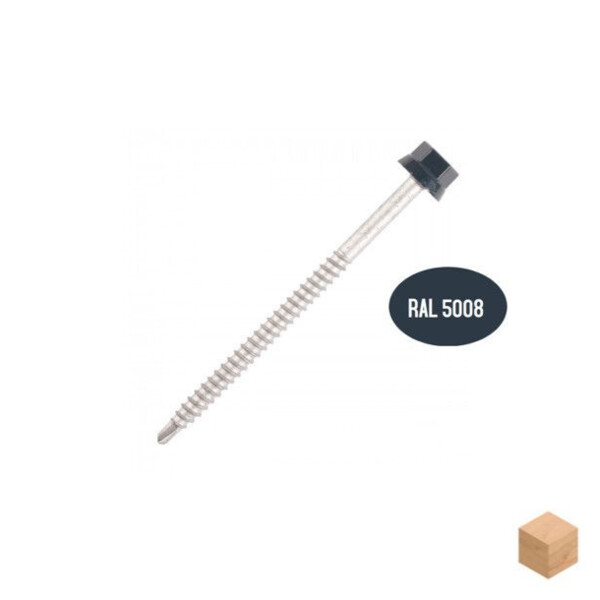 Vis fixation bac acier sur bois ral 5008
