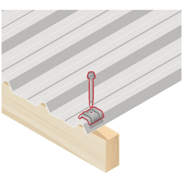 Vis fixation bac acier sur bois ral 7016