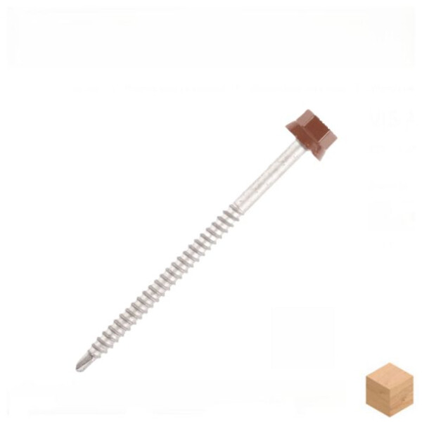 Vis fixation bac acier sur bois ral 8012