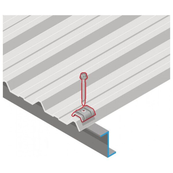 Vis fixation bac acier sur fer - z ral 8012