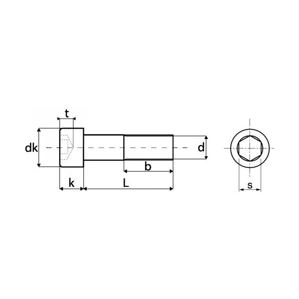 Vis métaux chc 6 pans creux inox 