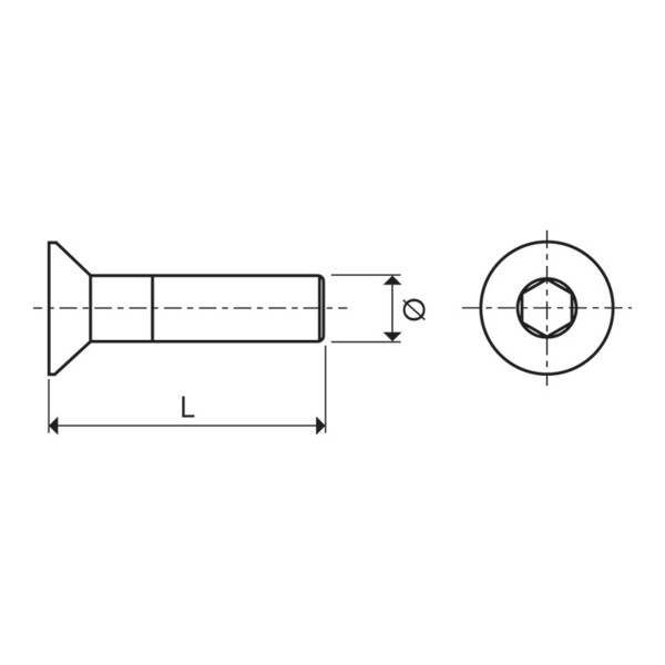 Vis métaux tête fraisée 6 pans creux