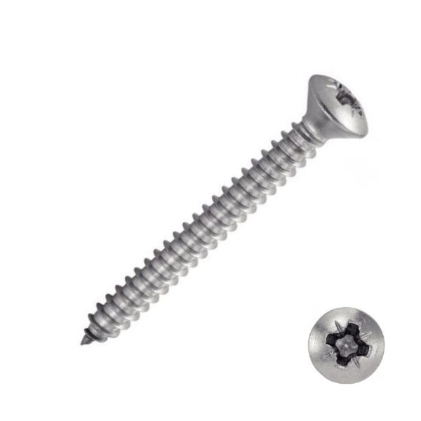 Vis tôle inox tête bombée pozi