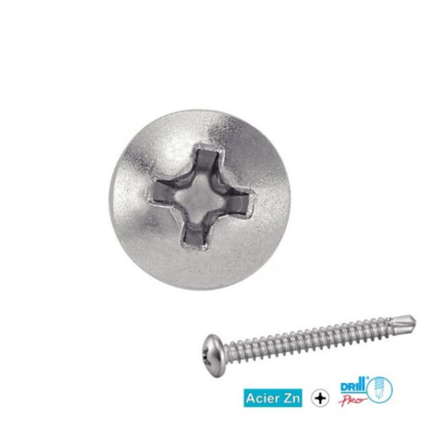 Vis autoperceuse tc philips zinc blanc