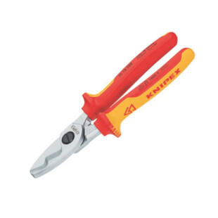 COUPE-CABLES A DOUBLE TRANCHANTS 200 MM ISOLE 1000V Knipex