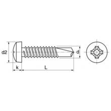 Vis autoperceuse tc philips zinc blanc