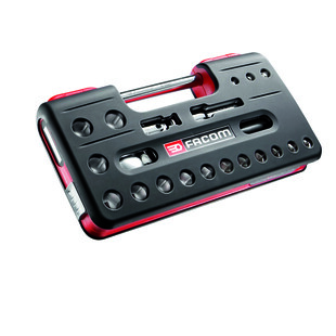 COFFRET DOUILLES, ACCESSOIRES ET CLIQUET EXTENSIBLE 1/2” (21 PIECES) Facom