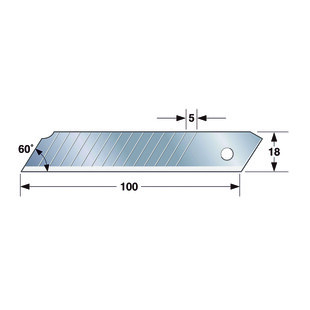 LAME DE CUTTER ENDURA BLADE 18 MM (ETUI DE 10) Tajima