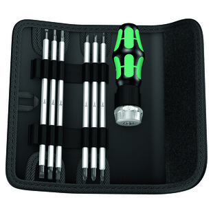 TOURNEVIS CLIQUET  PORTE-EMBOUT KOMPAKT KRAFTFORM VARIO RA SB (JEU DE 7) Wera
