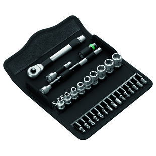JEU DE CLIQUET ZYKLOP METAL SWITCH 1/4'' 8100 SA 8 (28 PIECES) Wera