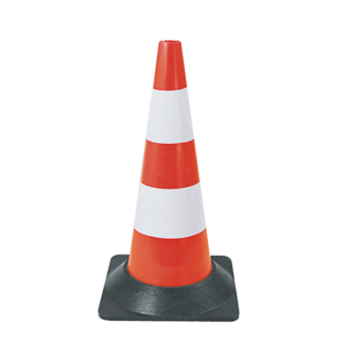 BALISE PLASTIQUE ROUGE FLUO PIED CAOUTCHOUC Sofop Taliaplast Multigraphic
