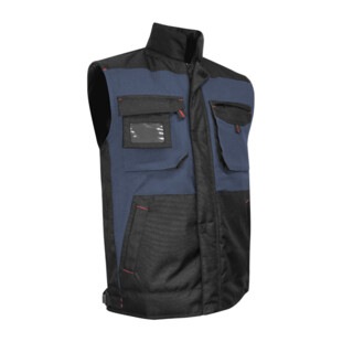 Bodywarmer Mèche Bleu/noir Lma