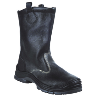 Bottes fourrées cuir noir Singer