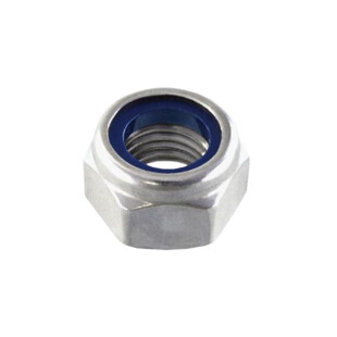 ECROU AUTO-FREINE A BAGUE NYLON SERIE EN ACIER ZN BLANC Viswood