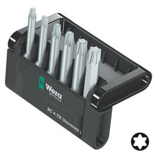 ETUI D'EMBOUTS BIT-CHECK 6 TX UNIVERSAL 1 SB (6 PIECES) Wera