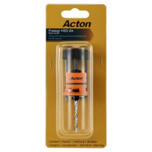 FRAISOIR HSS Ø 4 + 1 FORET & 1 CLE ALLEN Acton