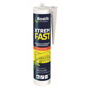 MASTIC DE FIXATION HYBRIDE XTREM'FAST BLANC 290 ML Bostik