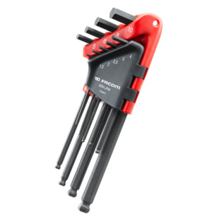 CLE MALE TETE SPHERIQUE SUR ETUI (JEU DE 9) Facom