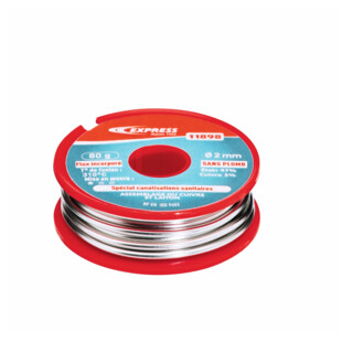 SOUDURE ETAIN POUR ASSEMBLAGE CANALISATION SANITAIRE - 80G - BOBINE Ø 2 MM Guilbert-Express