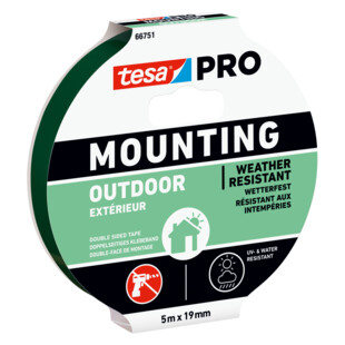 RUBAN DOUBLE FACE MOUNTING PRO EXT 66751 BLANC 5 M X 19 MM Tesa