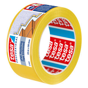 ADHESIF PVC STRIE POUR DECOUPE FACILITEE 67001 JAUNE 33 M X 50 MM Tesa