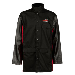 VESTE COTON MANCHE CUIR PLEINE FLEUR Weldline