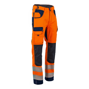 PANTALON HAUTE VISIBILTE POLARISATION MARINE/ORANGE Lma Lebeurre