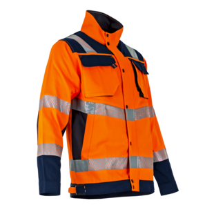 BLOUSON HAUTE VISIBILTE AMPOULE MARINE/ORANGE Lma Lebeurre