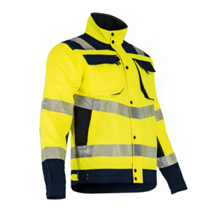 BLOUSON HAUTE VISIBILITE REFLEXION MARINE/JAUNE Lma Lebeurre