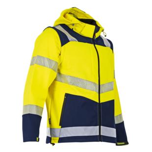 VESTE SOFTSHELL HAUTE VISIBILITE VISEUR JAUNE Lma Lebeurre