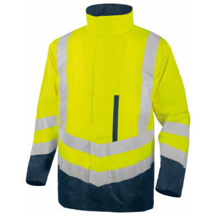 PARKA HAUTE VISIBILITE OPTIMUM3 5 EN 1 JAUNE FLUO/BLEU MARINE Delta Plus Pro