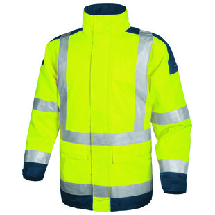 PARKA HAUTE VISIBILITE EASYVIEW JAUNE FLUO/BLEU MARINE Delta Plus Pro