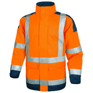 PARKA HAUTE VISIBILITE EASYVIEW ORANGE FLUO/BLEU MARINE Delta Plus Pro