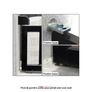 Kit pivot H+B portail à sceller Inglese
