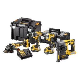 Lot 4 outils 18v - Perc + choc + perfo + meul Dewalt