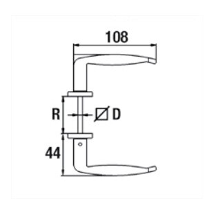 BEQUILLE DOUBLE ZAMAK VIS POINTEAU Torbel Industrie