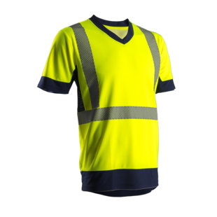 T-SHIRT KYRIO HI-VIZ JAUNE/MARINE Coverguard