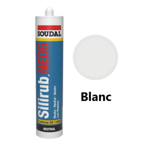 Mastic silicone N OXIME NEO5 ton blanc cart300ml  Soudal