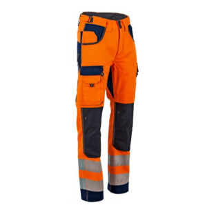 PANTALON HAUTE VISIBILTE POLARISATION MARINE/ORANGE Lma Lebeurre