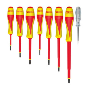 TOURNEVIS ISOLES 1000V (JEU DE 8) Ks Tools