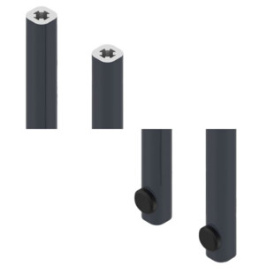 Tringle crémone 2 X 1250mm Croisee Ds