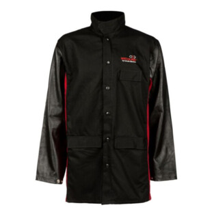 VESTE COTON MANCHE CUIR PLEINE FLEUR Weldline