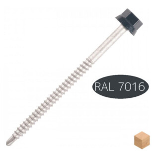 Vis fixation bac acier sur bois RAL 7016 Scell It