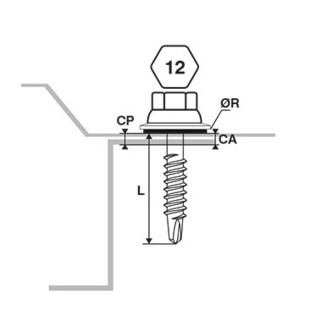 Vis fixation placage bac acier sur fer Z Scell It